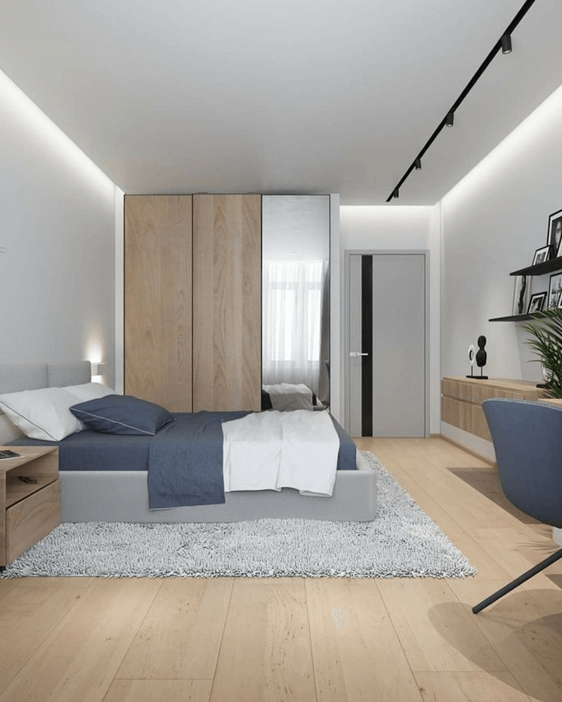 спальня_потолок_ткань_Clipso_ниша_для_подсветки_периметр_встроенная_трековая_шина